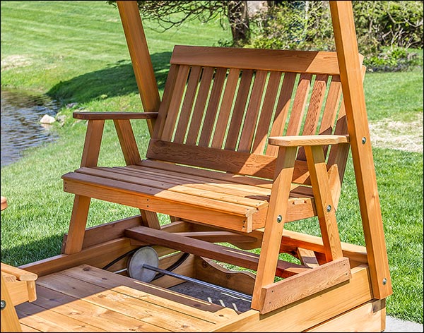 Red Cedar Carriage Roller Glider