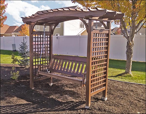 Treated Pine Greenfield Arbor and Swing Set