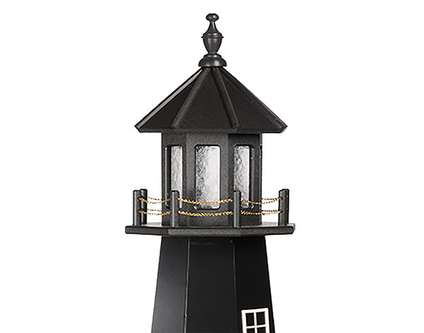 Poly Lumber/Wooden Hybrid Bodie Island Lighthouse Replica with Base