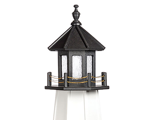 Poly Lumber/Wooden Hybrid Cape Cod Lighthouse Replica with Base