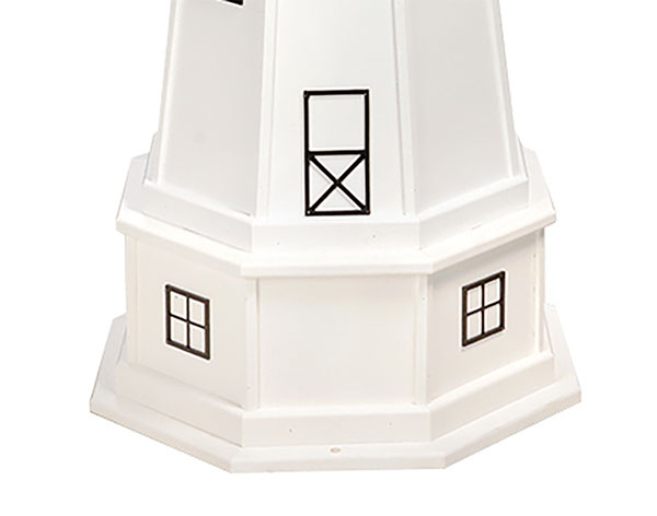 Poly Lumber/Wooden Hybrid Cape Cod Lighthouse Replica with Base