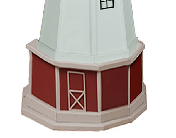 Poly Lumber/Wooden Hybrid Cape Florida Lighthouse Replica with Base