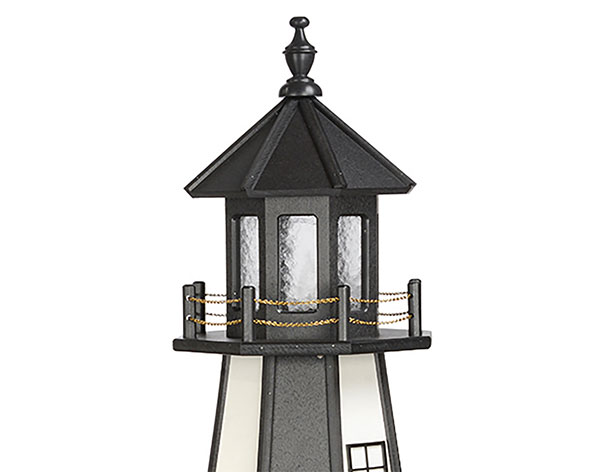 Poly Lumber/Wooden Hybrid Cape Henry Lighthouse Replica with Base
