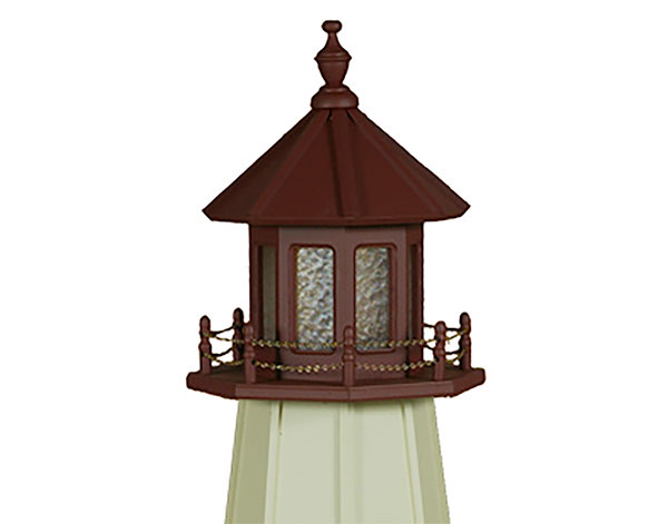 Poly Lumber/Wooden Hybrid Cape May Lighthouse Replica with Base