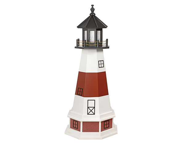 Poly Lumber/Wooden Hybrid Montauk Lighthouse Replica with Base