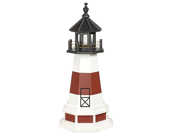 Poly Lumber/Wooden Hybrid Montauk Lighthouse Replica with Base