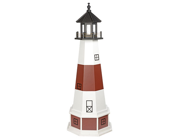 Poly Lumber/Wooden Hybrid Montauk Lighthouse Replica with Base