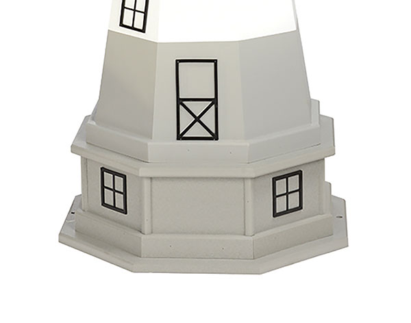 Poly Lumber/Wooden Hybrid Oak Island Lighthouse Replica with Base