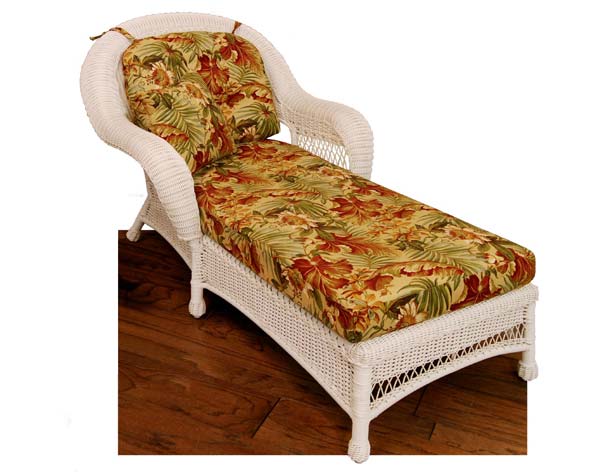 Wicker Domain Chaise Lounge w/ Cushions