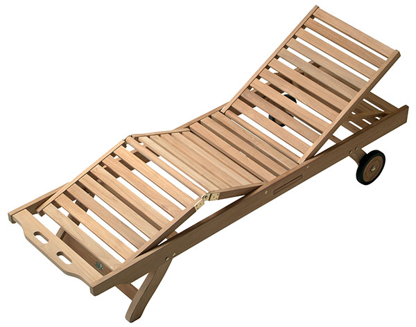 Teak Reclining Sunbed