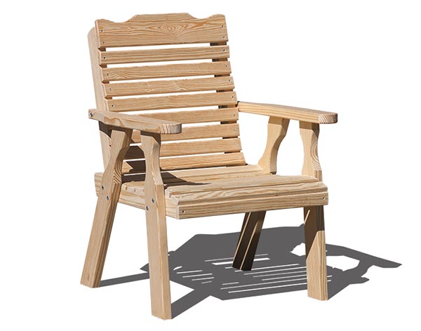 Treated Pine Crossback Patio Chair