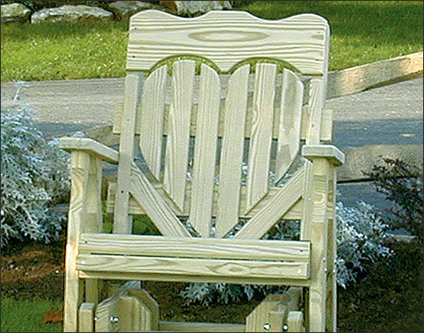 Treated Pine Heartback Single Glider
