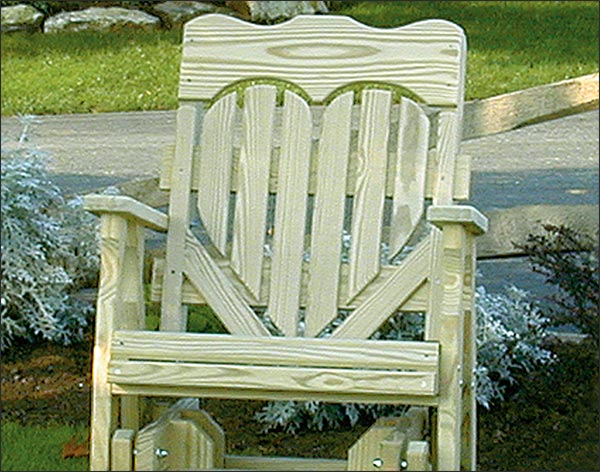 Treated Pine Heartback Single Glider