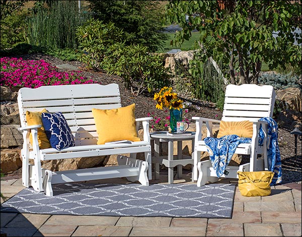 Poly Lumber Single Curveback Glider