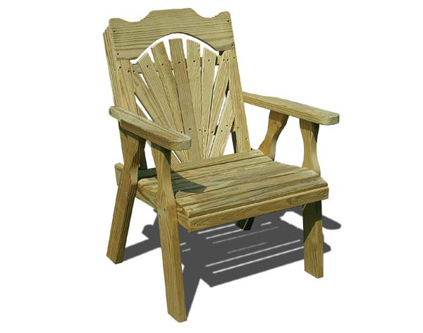 Treated Pine Fanback Patio Chair