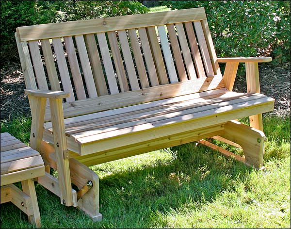 4' Red Cedar English Garden Glider