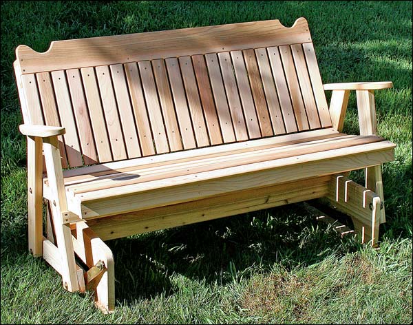 4' Red Cedar Straightback Glider