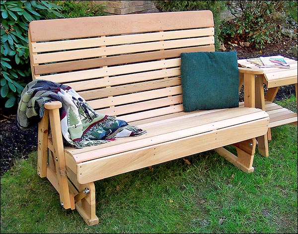 4' Red Cedar Royal Highback Glider