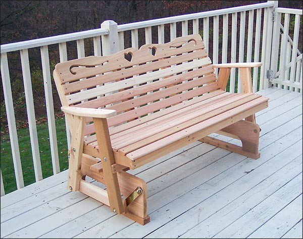 4' Red Cedar American Sweetheart Glider