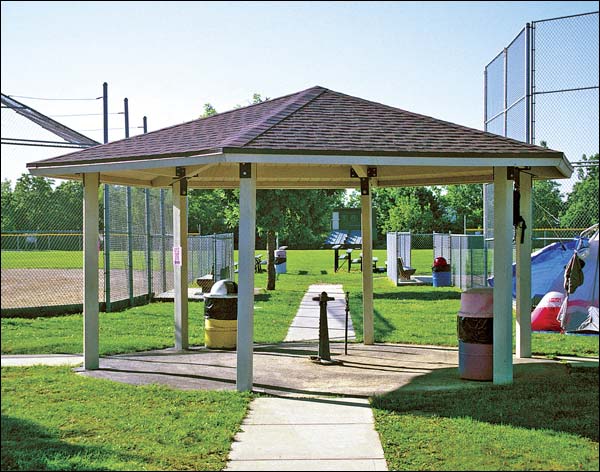 Wood Single Roof Orchard (Hexagon) Pavilions