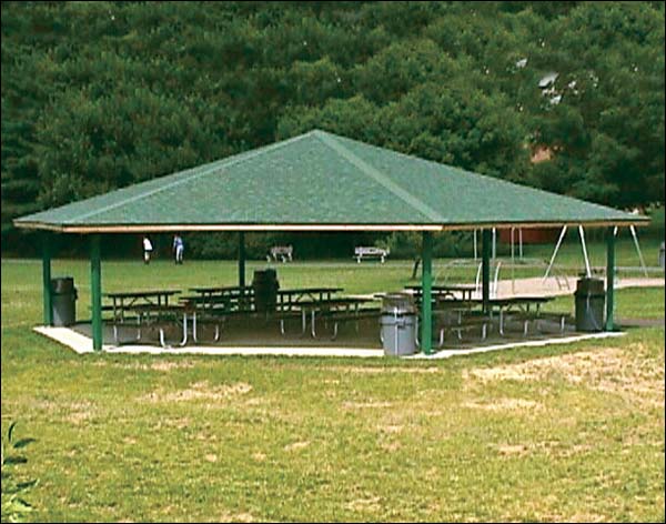 Wood Single Roof Orchard (Hexagon) Pavilions