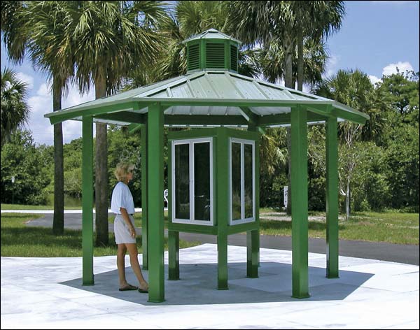 All Steel Single Roof Orchard (Hexagon) Pavilions