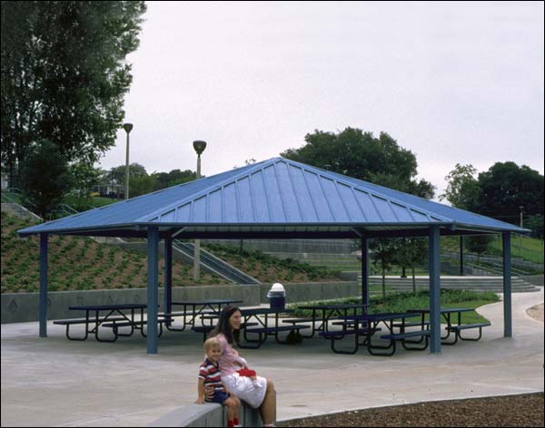 All Steel Single Roof Orchard (Hexagon) Pavilions