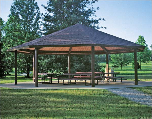Steel Frame Single Roof Santa Fe (Octagon) Pavilions