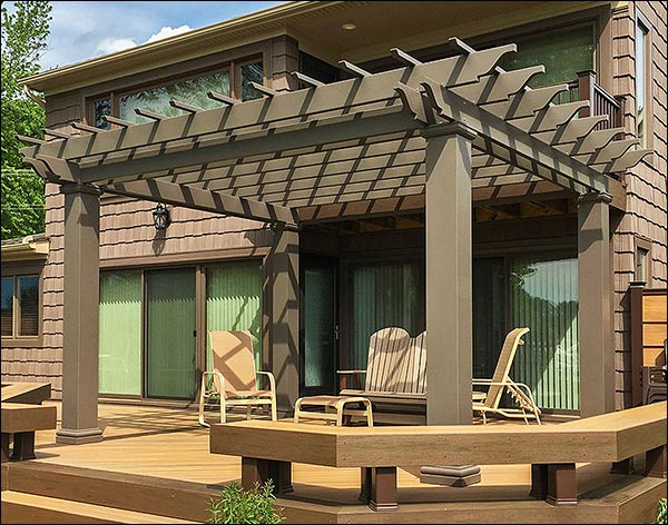 Fiberglass Free Standing 2-Beam Pergolas