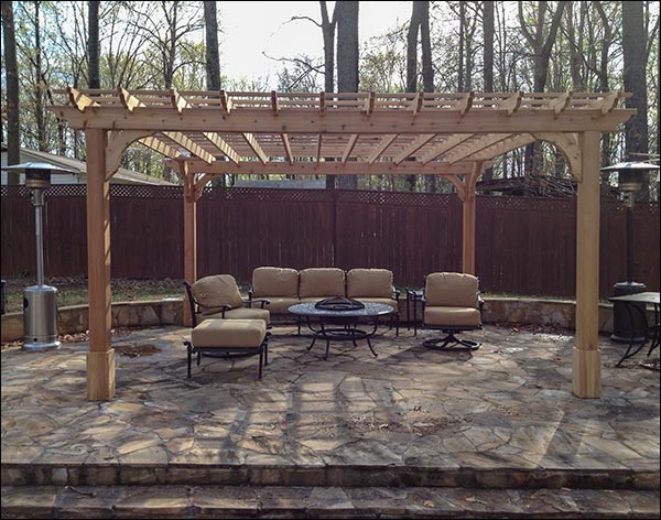 Red Cedar Free Standing 2-Beam Pergolas