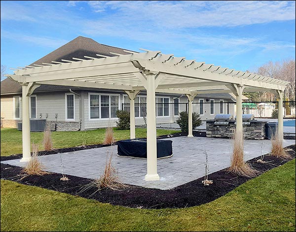 Vinyl Free Standing 2-Beam Pergolas