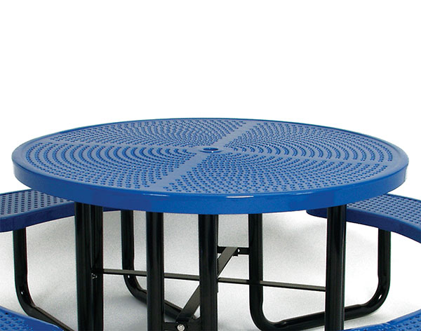 46" Round Perforated Metal Picnic Table