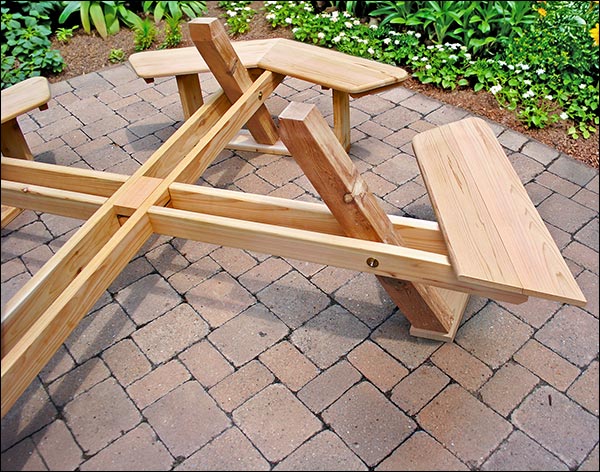 Red Cedar Wheelchair Accessible Walk-In Picnic Table