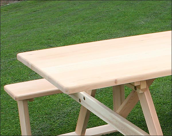 Red Cedar Walk-In Picnic Table