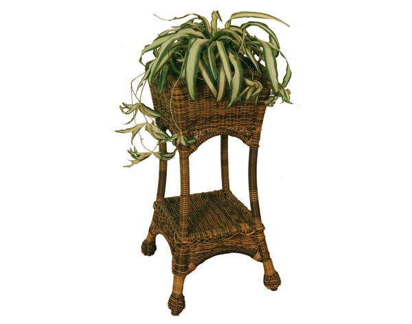 Cappuccino Brown Wicker Sands Square Planter