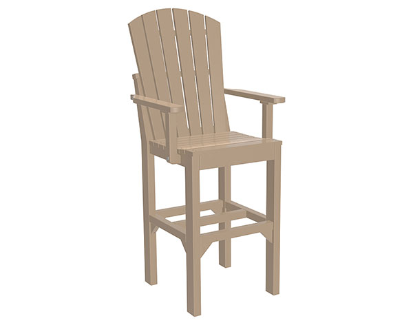 Poly Lumber Adirondack Arm Bar Chair