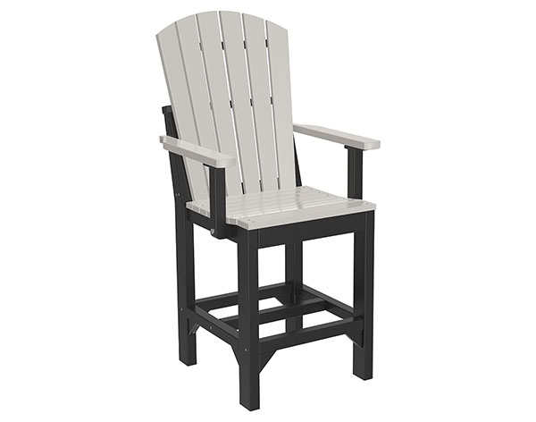Poly Lumber Adirondack Arm Counter Chair