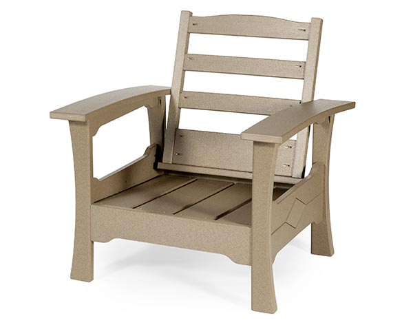 Poly Lumber Mission Chair w/ Sunbrella Cushions