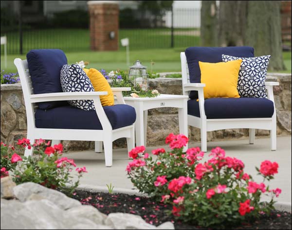 Poly Lumber Classic Terrace Chair w/Sunbrella Cushions