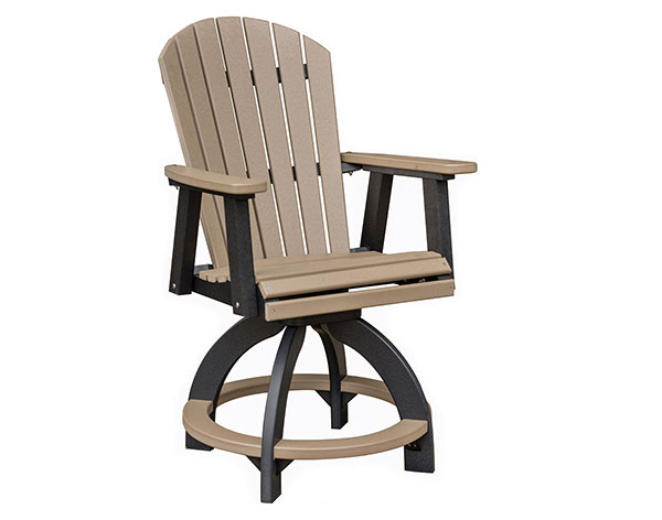 Poly Lumber Elite Comfo-Back Swivel Counter Chair