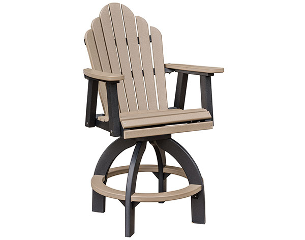 Poly Lumber Elite Cozi-Back Swivel Bar Chair