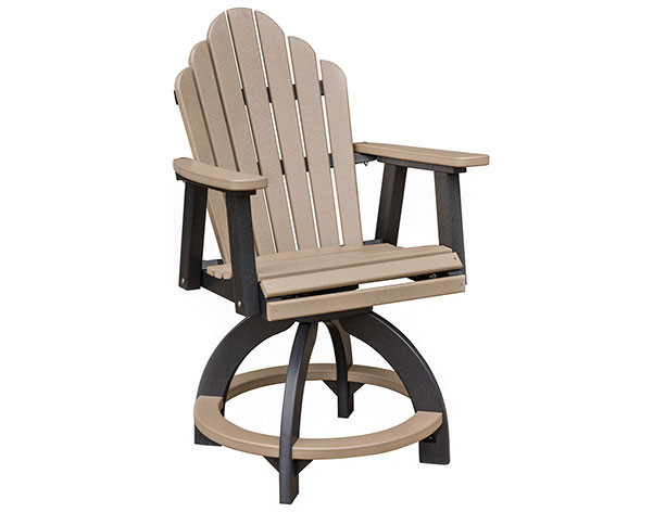 Poly Lumber Elite Cozi-Back Swivel Counter Chair