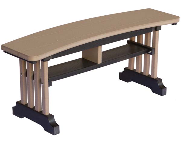 Poly Lumber Garden Mission Curved Bench