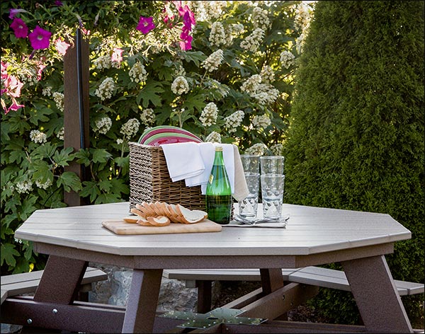 Poly Lumber Octagon Walk-In Picnic Table