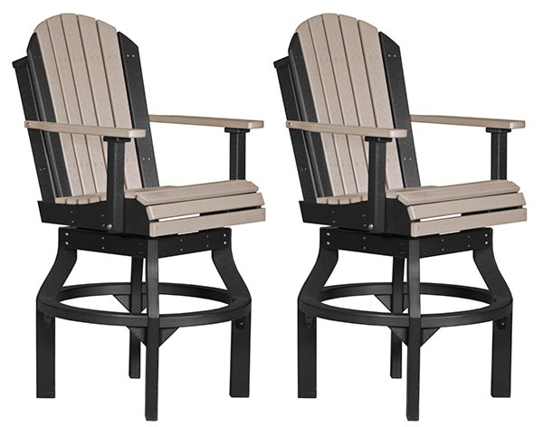 Poly Lumber Adirondack Swivel Bar Chair - Set of 2