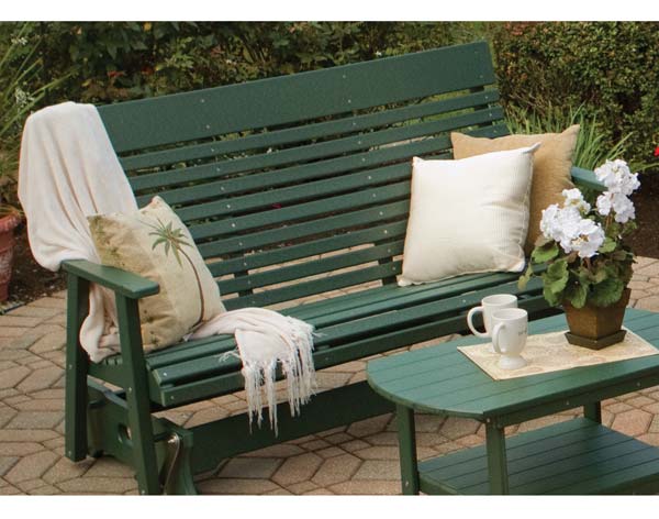 Poly Lumber Casual-Back Glider