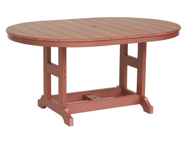64"L x 44"W Garden Classic Sunflower Poly Lumber (Oval Table)