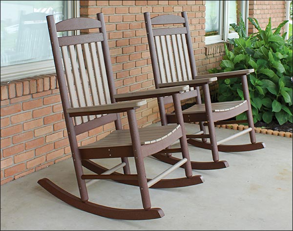 Traditional Poly Lumber Porch Rocker