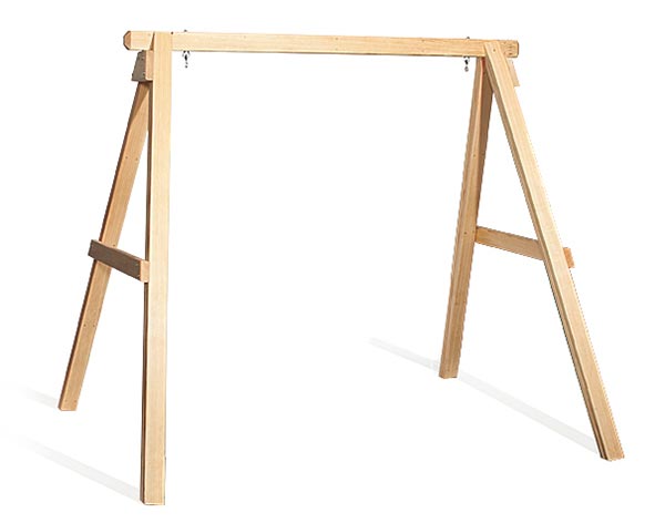 Treated Pine A-Frame Swing Stand with Traditional Swing