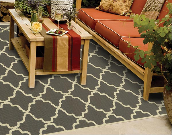 Riviera Lattice Rug - Grey